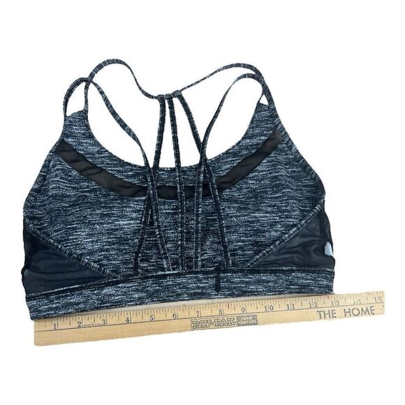 Victoria's Secret Strappy Back Sports Bra Size L Black Grey Removable Pads - Picture 7 of 12